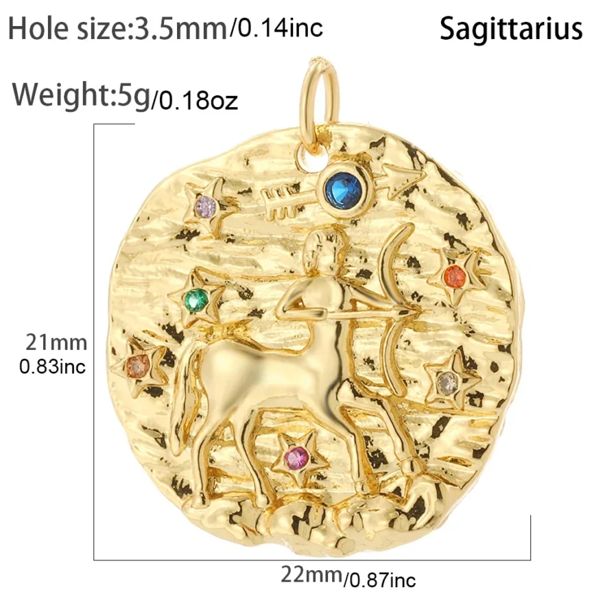 12 Zodiac Jewelry Aries Charm Dijes Production Supplies DIY Pendant Wearing Women's Necklaces Bracelets EarringsJewelry Amulets - Image 8