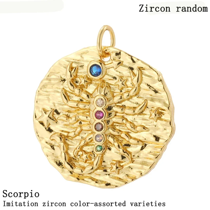 12 Zodiac Jewelry Aries Charm Dijes Production Supplies DIY Pendant Wearing Women's Necklaces Bracelets EarringsJewelry Amulets - Image 5