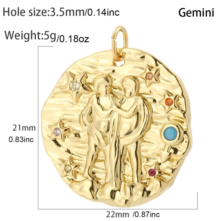 12 Zodiac Jewelry Aries Charm Dijes Production Supplies DIY Pendant Wearing Women's Necklaces Bracelets EarringsJewelry Amulets - Image 12
