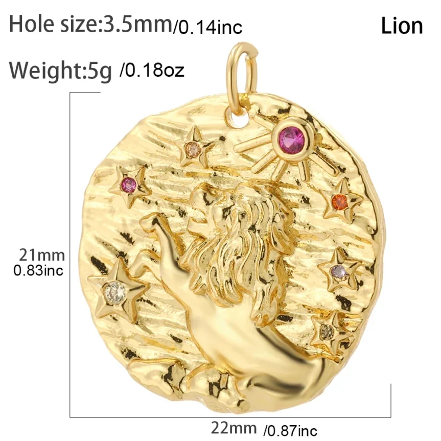 12 Zodiac Jewelry Aries Charm Dijes Production Supplies DIY Pendant Wearing Women's Necklaces Bracelets EarringsJewelry Amulets - Image 14