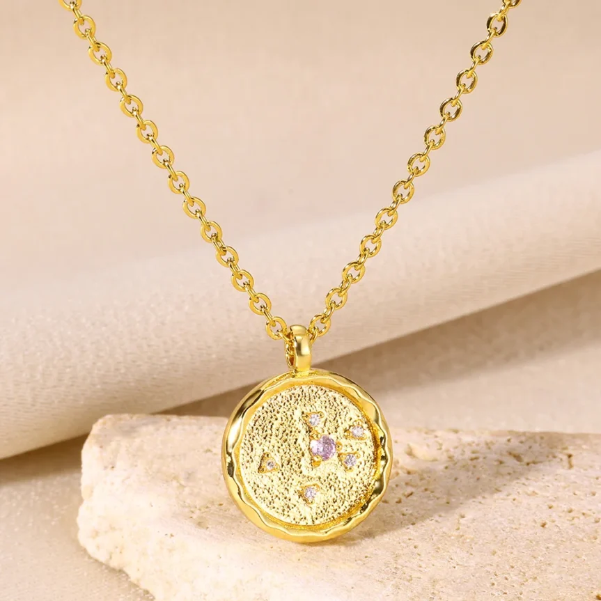 12 Zodiac Sign Pendant Necklaces for Women 12 Constellation Stainless Steel Chain Jewelry Aries Libra Leo Virgo Birthday Gift - Image 13