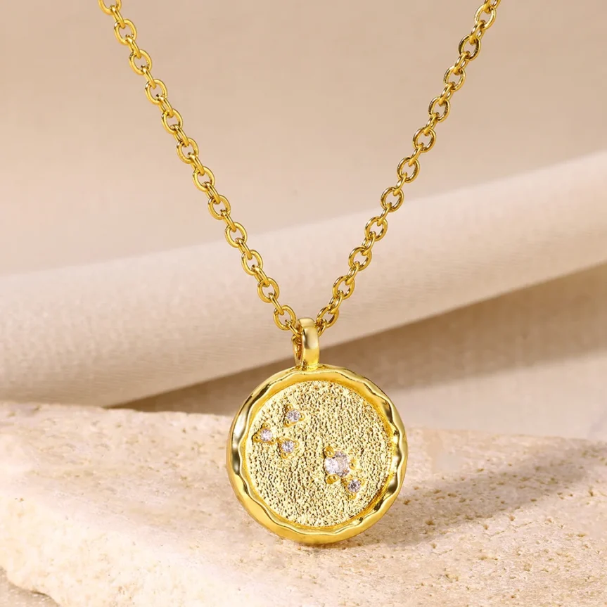 12 Zodiac Sign Pendant Necklaces for Women 12 Constellation Stainless Steel Chain Jewelry Aries Libra Leo Virgo Birthday Gift - Image 8