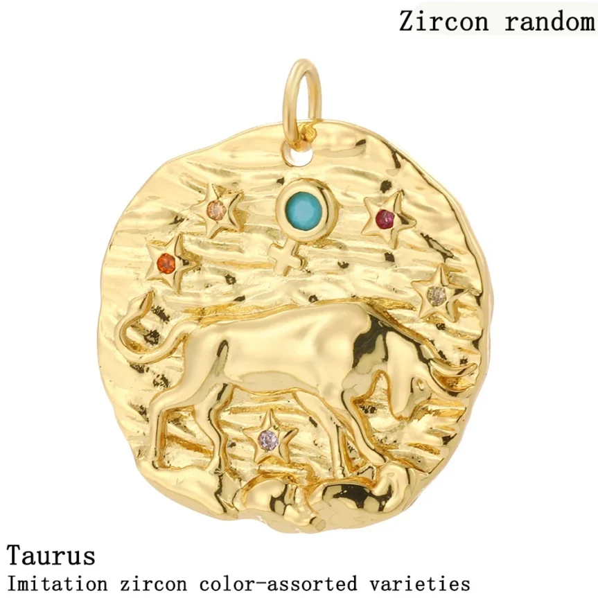 12 Zodiac Jewelry Aries Charm Dijes Production Supplies DIY Pendant Wearing Women's Necklaces Bracelets EarringsJewelry Amulets - Image 6