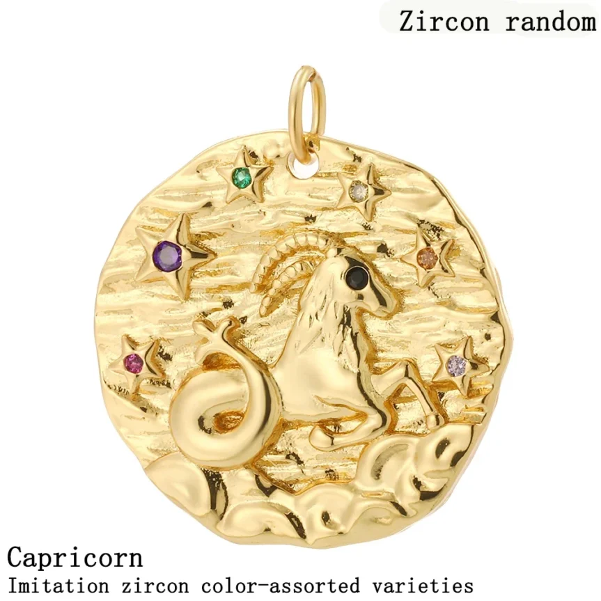 12 Zodiac Jewelry Aries Charm Dijes Production Supplies DIY Pendant Wearing Women's Necklaces Bracelets EarringsJewelry Amulets - Image 3