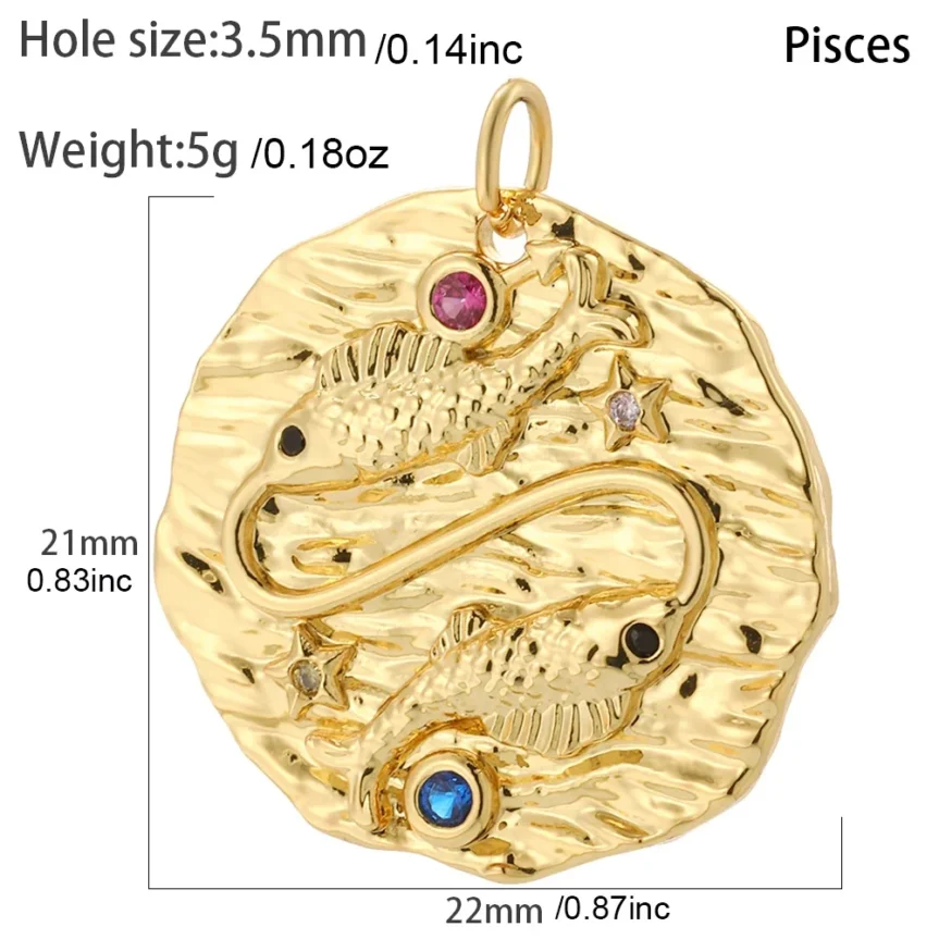 12 Zodiac Jewelry Aries Charm Dijes Production Supplies DIY Pendant Wearing Women's Necklaces Bracelets EarringsJewelry Amulets - Image 13
