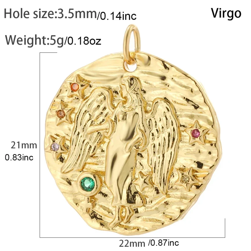 12 Zodiac Jewelry Aries Charm Dijes Production Supplies DIY Pendant Wearing Women's Necklaces Bracelets EarringsJewelry Amulets - Image 9