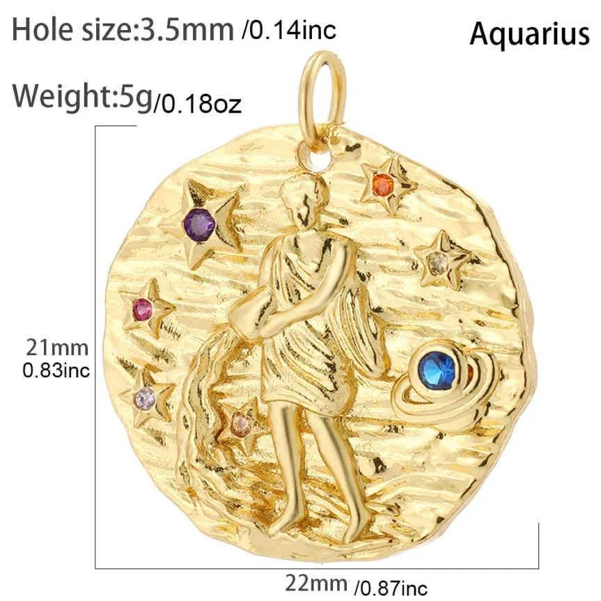 12 Zodiac Jewelry Aries Charm Dijes Production Supplies DIY Pendant Wearing Women's Necklaces Bracelets EarringsJewelry Amulets - Image 17